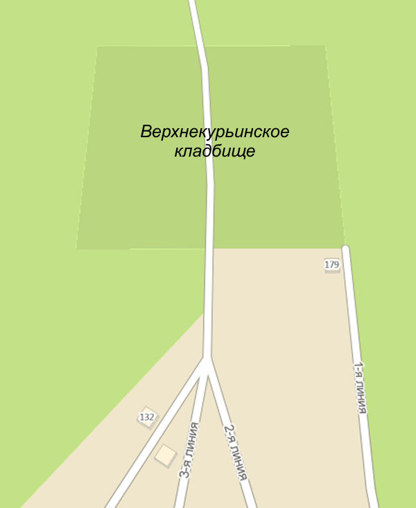 Расположение Верхне-Курьинского кладбища в Перми
